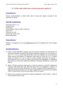 21. Verifica delle tabelle della verità di alcune porte logiche (2)