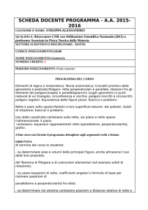 Geometria - Dipartimento di Scienze umane