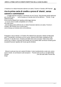 arriva la prima carta di credito rispettosa della legge islamica