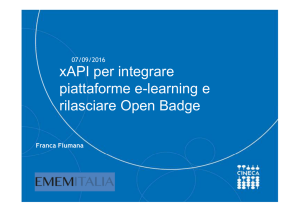 xAPI per integrare piattaforme e-learning e rilasciare