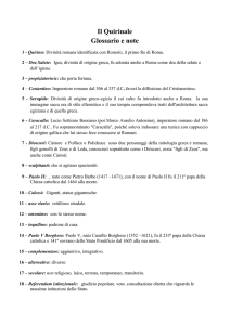 Il Quirinale Glossario e note