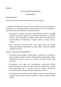 FRANCESE ISTITUTO TECNICO COMMERCIALE CLASSE QUINTA