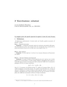 2a Esercitazione: soluzioni