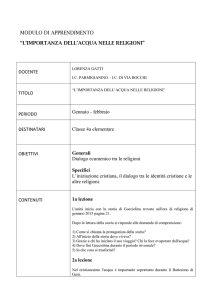 L`IMPORTANZA DELL`ACQUA NELLE RELIGIONI