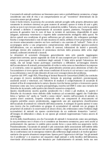 L`accumulo di animali costituisce un fenomeno poco noto e