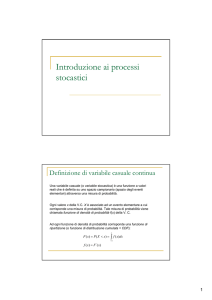 Introduzione ai processi stocastici