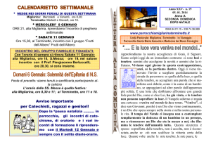 Lettera alla Comunità 5 Gennaio 2014