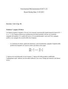 Esercitazione del 21 maggio 2013