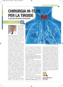CHIRURGIA HI-TECH PER LA TIROIDE