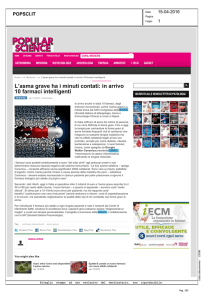 L`asma grave ha i minuti contati: in arrivo 10 farmaci intelligenti