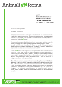 Progetto editoriale - Ordine Medici Veterinari Provincia di Varese