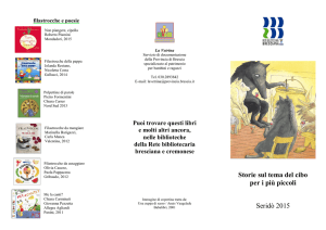 Storie sul tema del cibo per i più piccoli Seridò 2015