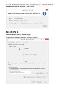 guida alla risoluzione del problema in seguito