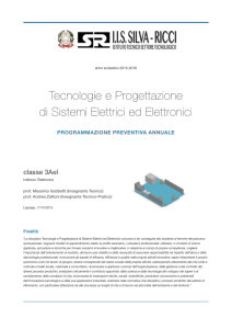 Tecnologie e progettazione di sistemi elettrici ed elettronici