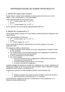 Sistema binario: numeri negativi