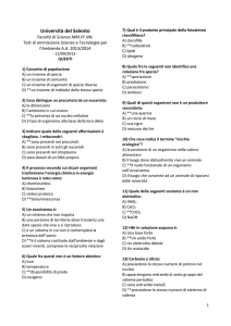 Test aa 2013-2014 - Facolta di Scienze MM.FF.NN.
