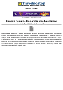 Spiaggia Feniglia, dopo analisi ok a balneazione