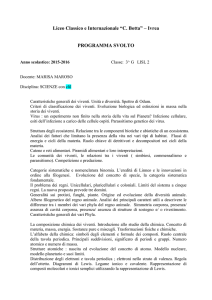 Liceo Classico e Internazionale “C. Botta” – Ivrea PROGRAMMA