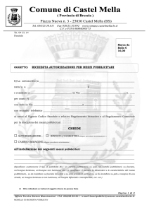 modello di richiesta pubblicita