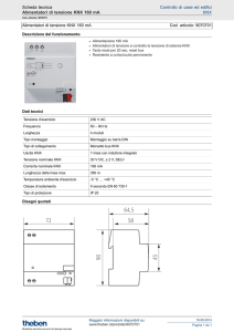 Scheda tecnica - Alimentatori di tensione KNX 160 mA