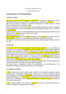 Umanesimo e Rinascimento - Digilander