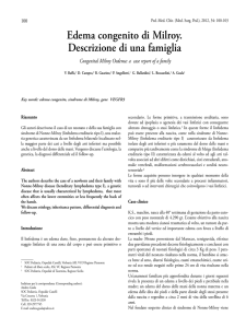 Edema congenito di Milroy. Descrizione di una famiglia