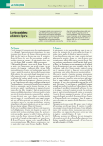 La vita quotidiana a Sparta e ad Atene
