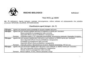 Rischio biologico di base - Vallone Community Sito di