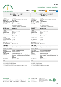 scheda tecnica technical datasheet