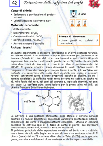 Estrazione della caffeina dal caffè