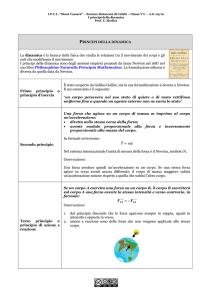 PRINCIPI DELLA DINAMICA La dinamica è la branca della fisica