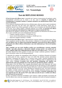 Test del RIFLESSO ROSSO