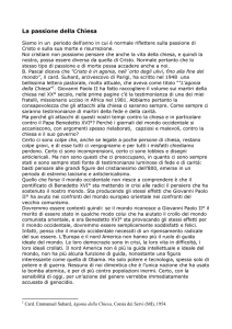 scarica la riflessione: La passione della Chiesa