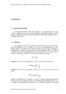 Probabilita - Politecnico di Bari