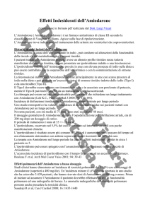Effetti Indesiderati dell`Amiodarone