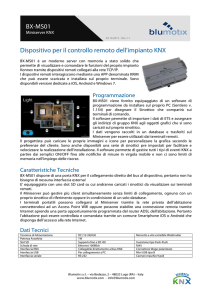 BX-MS01 Dispositivo per il controllo remoto dell`impianto KNX