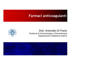 Farmaci anticoagulanti - Area