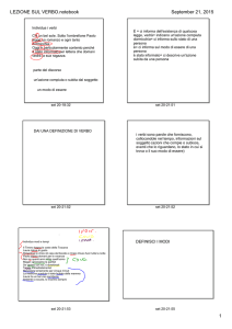 La lezione sul verbo in pdf