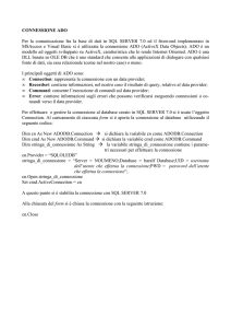 Istruzioni per la connessione ADO