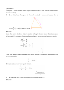 PROBLEMA 1 È assegnato il settore circolare AOB di