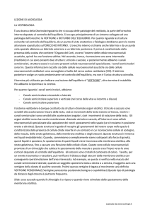 LEZIONE DI AUDIOLOGIA LA VESTIBOLOGIA È una branca della