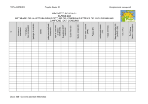 progetto scuola 21 classe 2lb database della lettura delle fatture dell