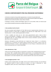 i buoni comportamenti per una fruizione sostenibile
