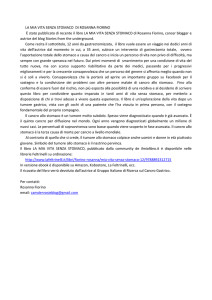 LA MIA VITA SENZA STOMACO DI ROSANNA FIORINO È stato