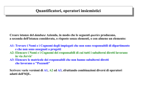 Quantificatori, operatori insiemistici
