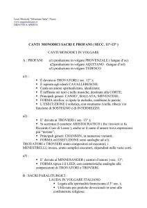 canti monodici sacri e profani ( secc