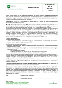 INFORMATIVA TAC SCHEDA RAD 001 Rev. 00 Pag. 1 di 1