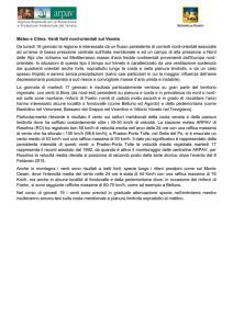 Meteo e Clima. Venti forti nord-orientali sul Veneto