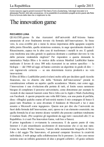 LaRepubblica_”The innovation game”