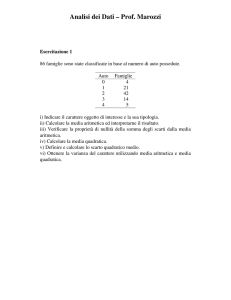 Analisi dei Dati – Prof. Marozzi
